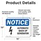 Signmission Automatic Back Up Generator Sign With Symbol, 14 in W x Rectangle, Vinyl Decal OS-2PACK-NS-D-1014-L-10261 - alternate 3